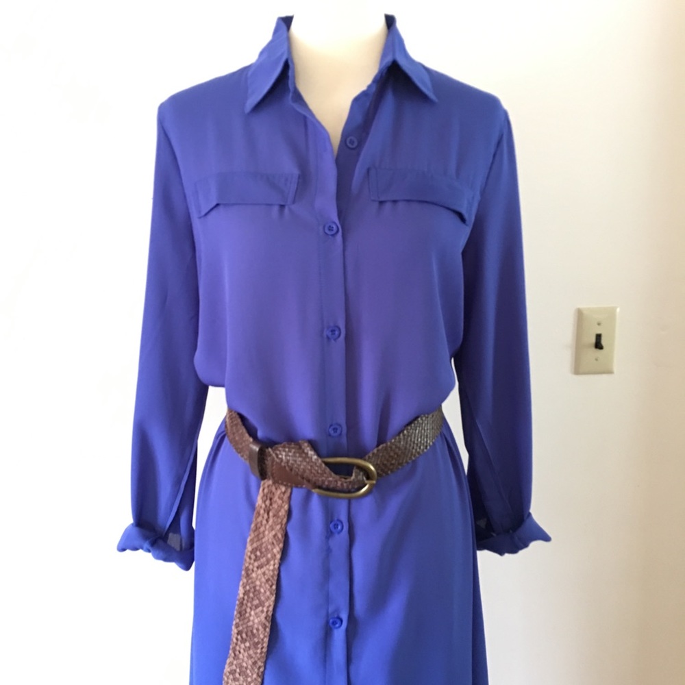 Long Shirt Dress, Long Sleeve, Side Split NWOT